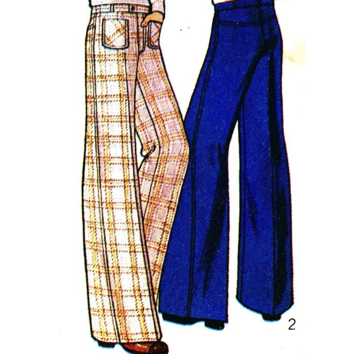 Model wearing trousers made from Style Pattern 4925 pattern