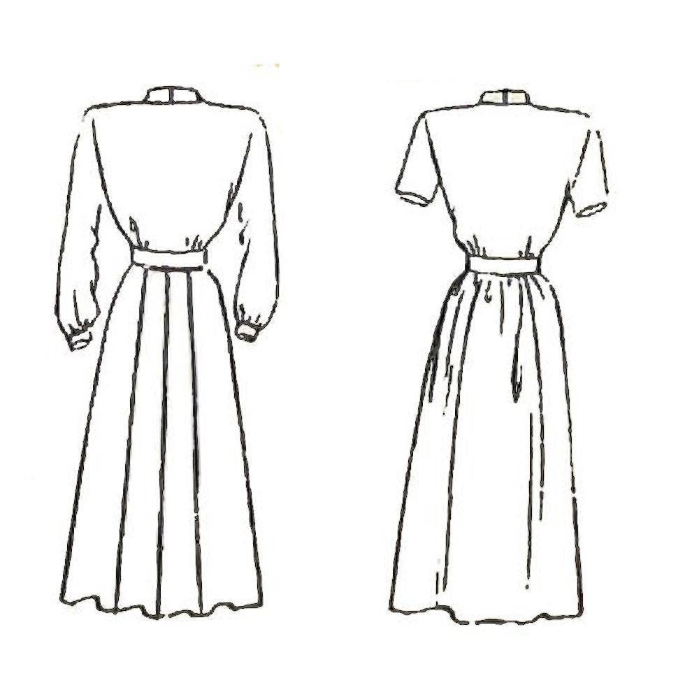 Line drawing of dresses