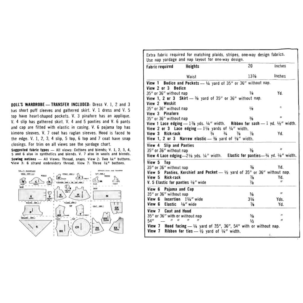 Back of pattern 4652