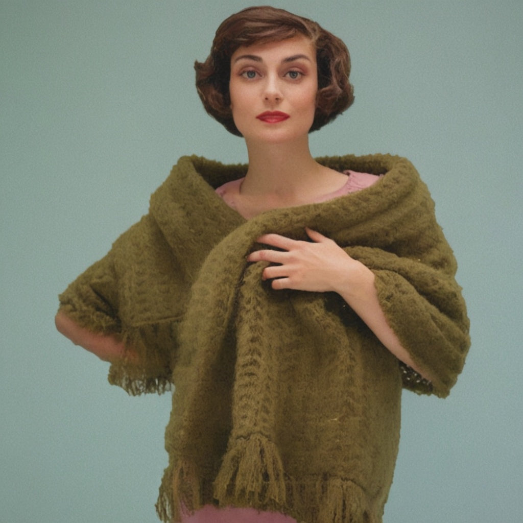 PDF - Vintage 1950s Knitting Pattern, Women's Jaeger Mohair-Spun Stole - Instantly Print at Home - Vintage Sewing Pattern Company