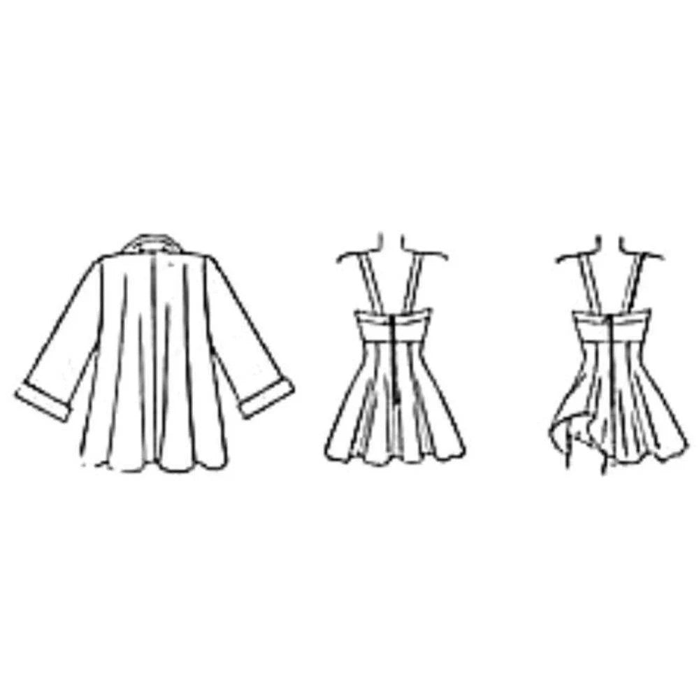 Line drawing of beachwear