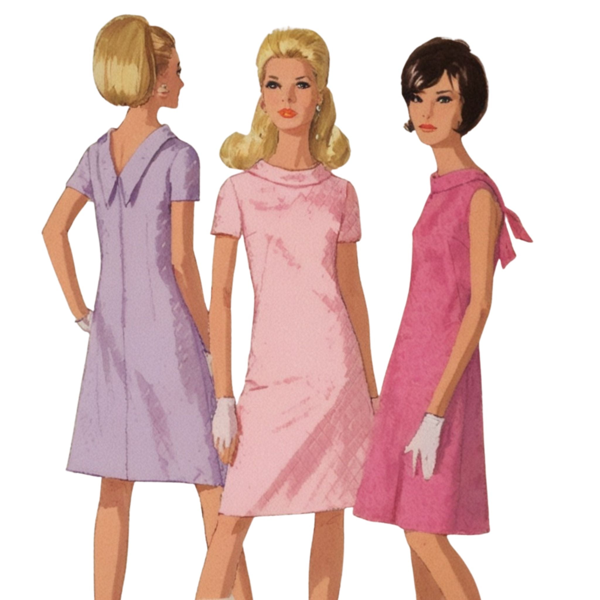 PDF - 1960s Pattern A-line Dress 'Easy to Sew' - Multi-sizes - Downloa Vintage Sewing Pattern Company PDF - 1960s Pattern A-line Dress 'Easy to Sew' - Multi-sizes - Downloa Vintage Sewing Pattern Company