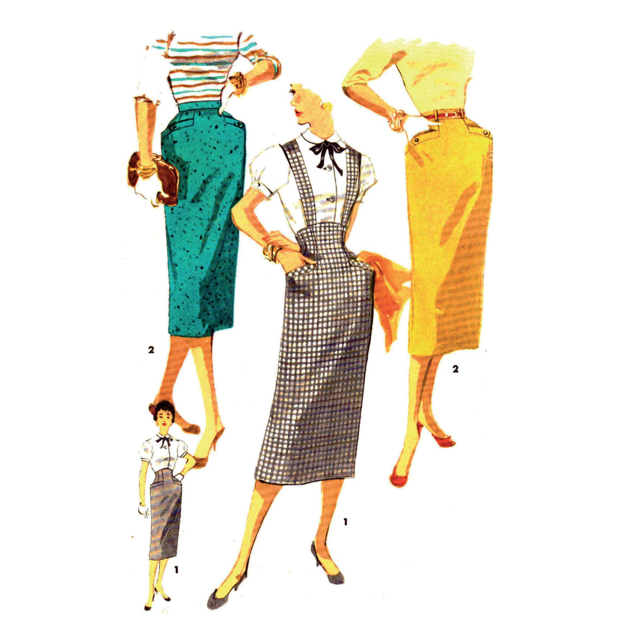 1950s Sewing Pattern Suspender Skirt Waist 23 59cm Vintage 1950s-sewing-pattern-suspender-skirt-waist-23-59cm-vintage