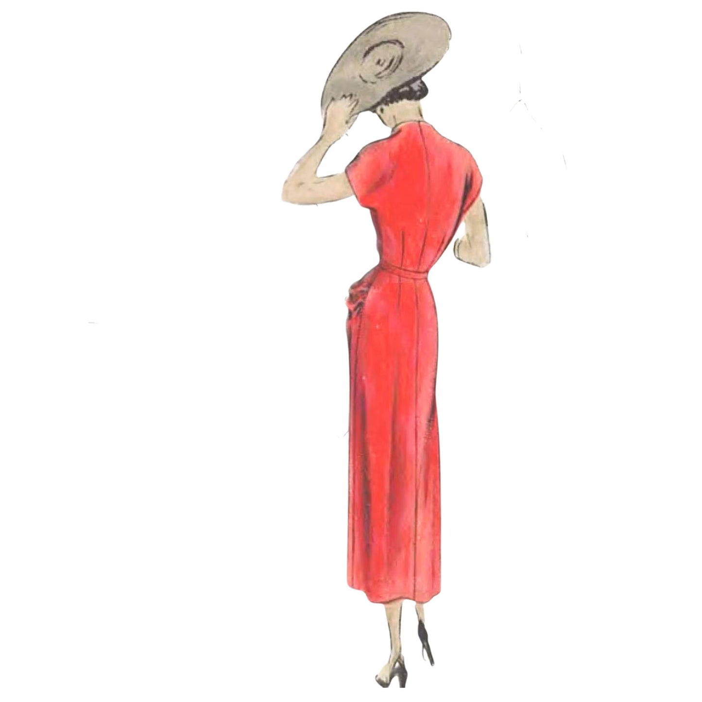 Women wearing 1940s dress made from Vogue 4963 sewing pattern