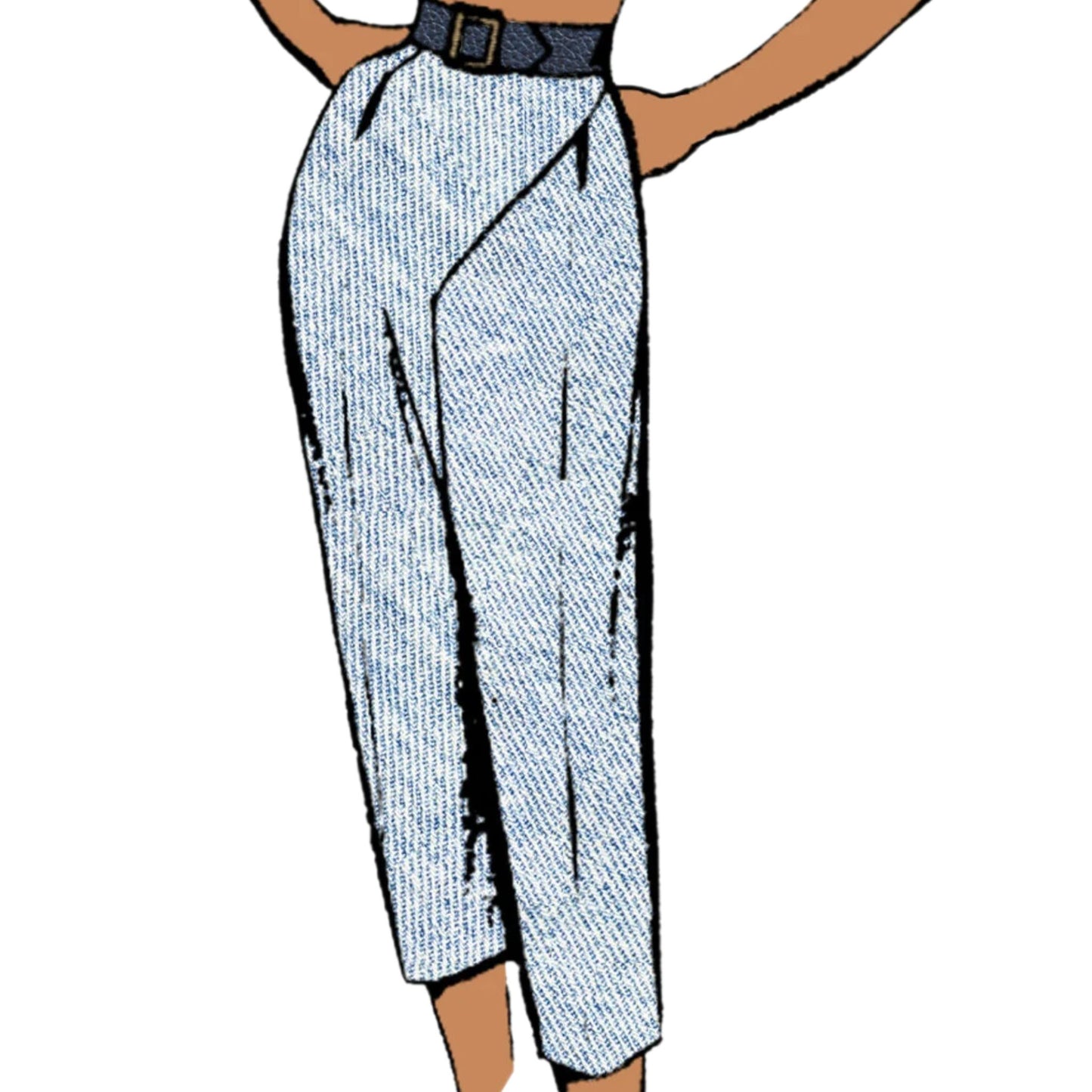 Women wearing cropped pants.