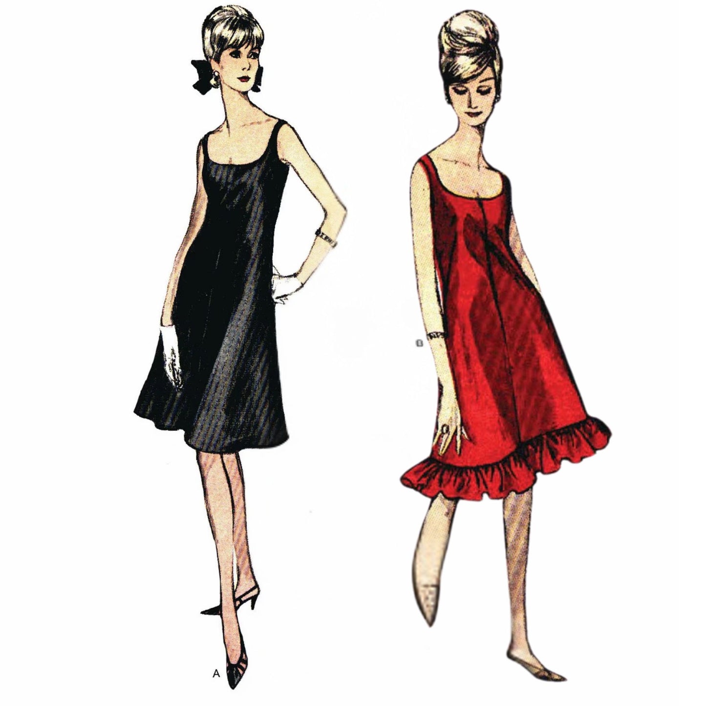 Model wearing one-piece evening dress made from Vogue 6343 pattern