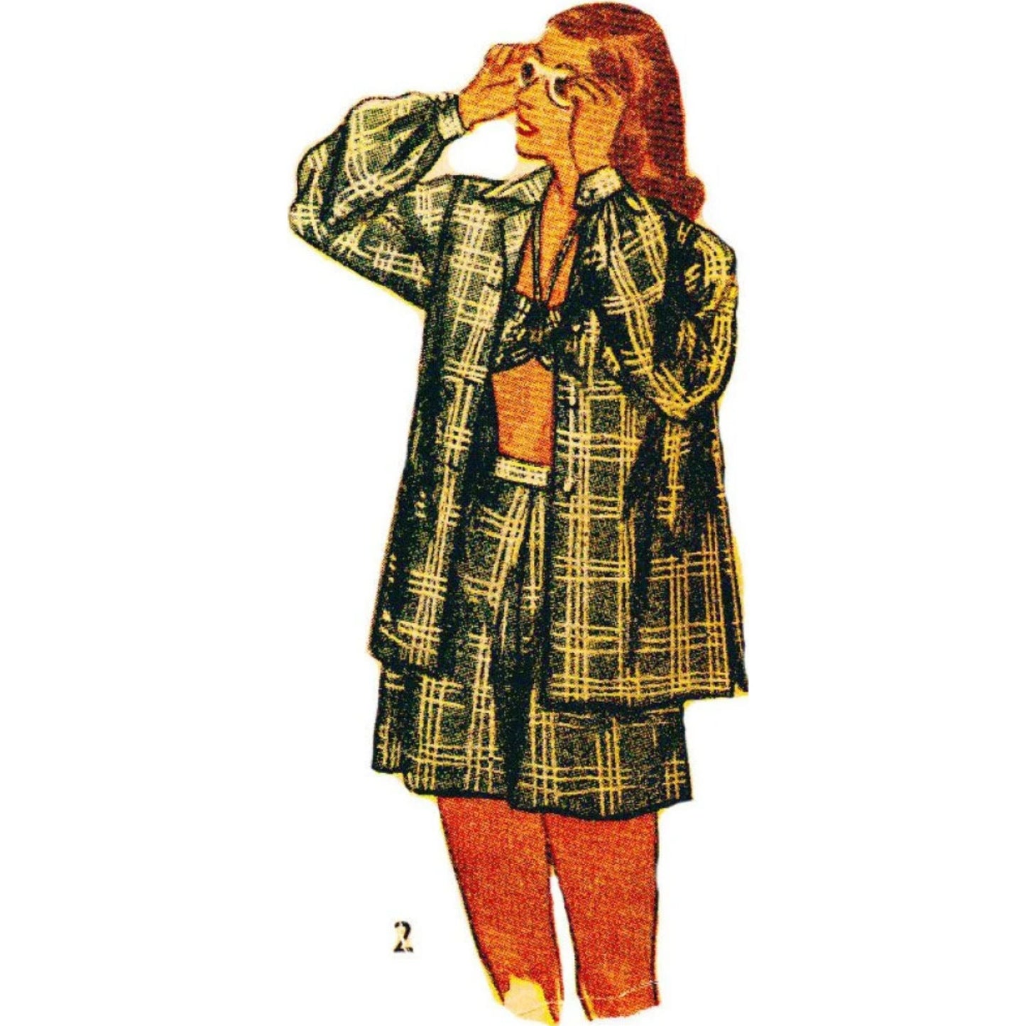 Model wearing made from Simplicity 2462 pattern