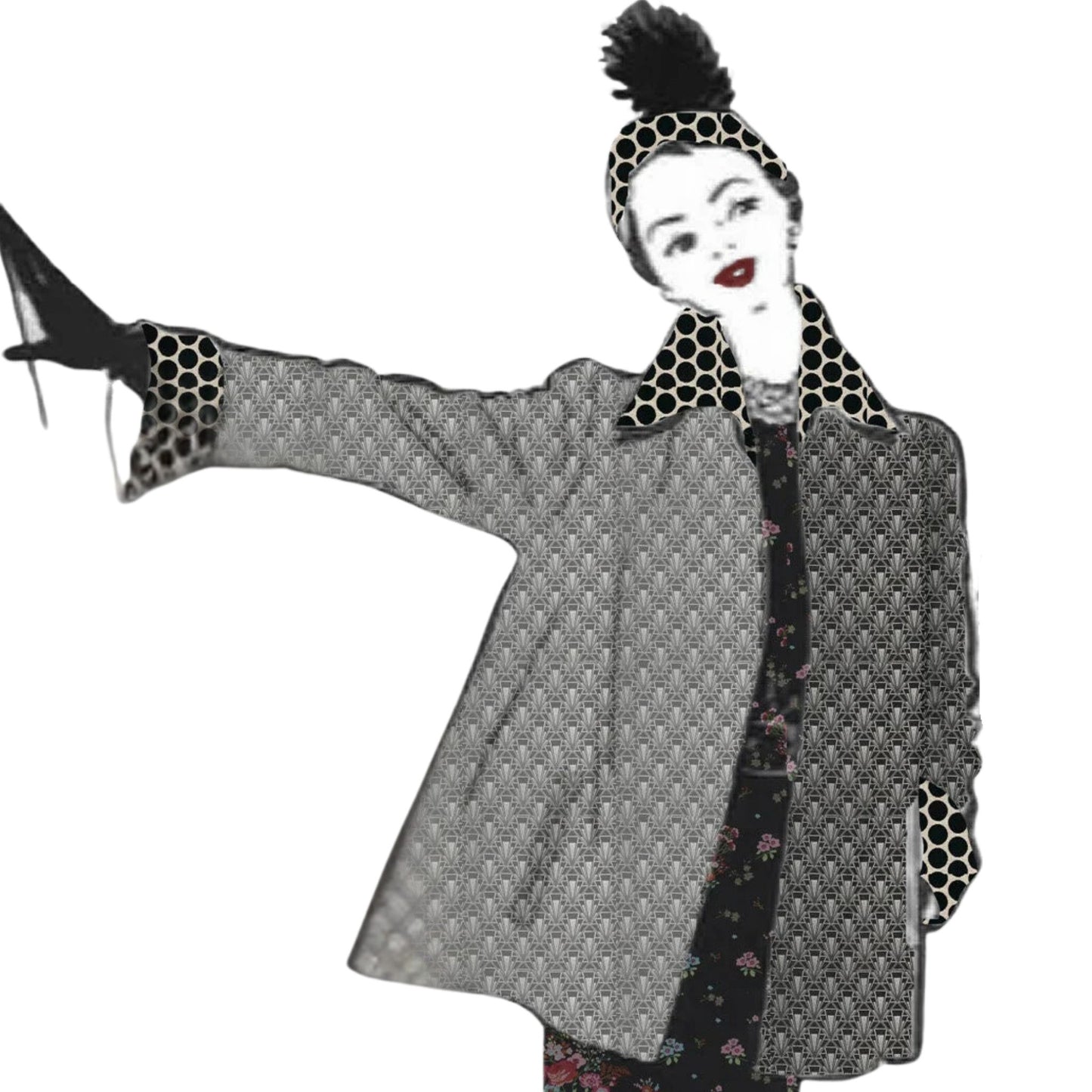 PDF - 1950s Pattern, Women's Swing Jacket with Pockets - Bust 36" (92cm) - Download