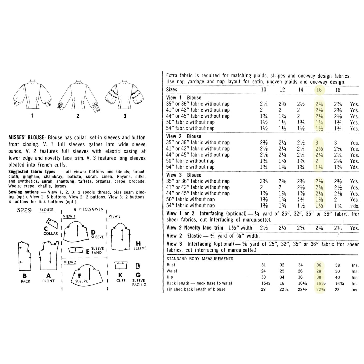 PDF - 1950- Symönster , blus - Byst: 36" (91cm) - Ladda ner
