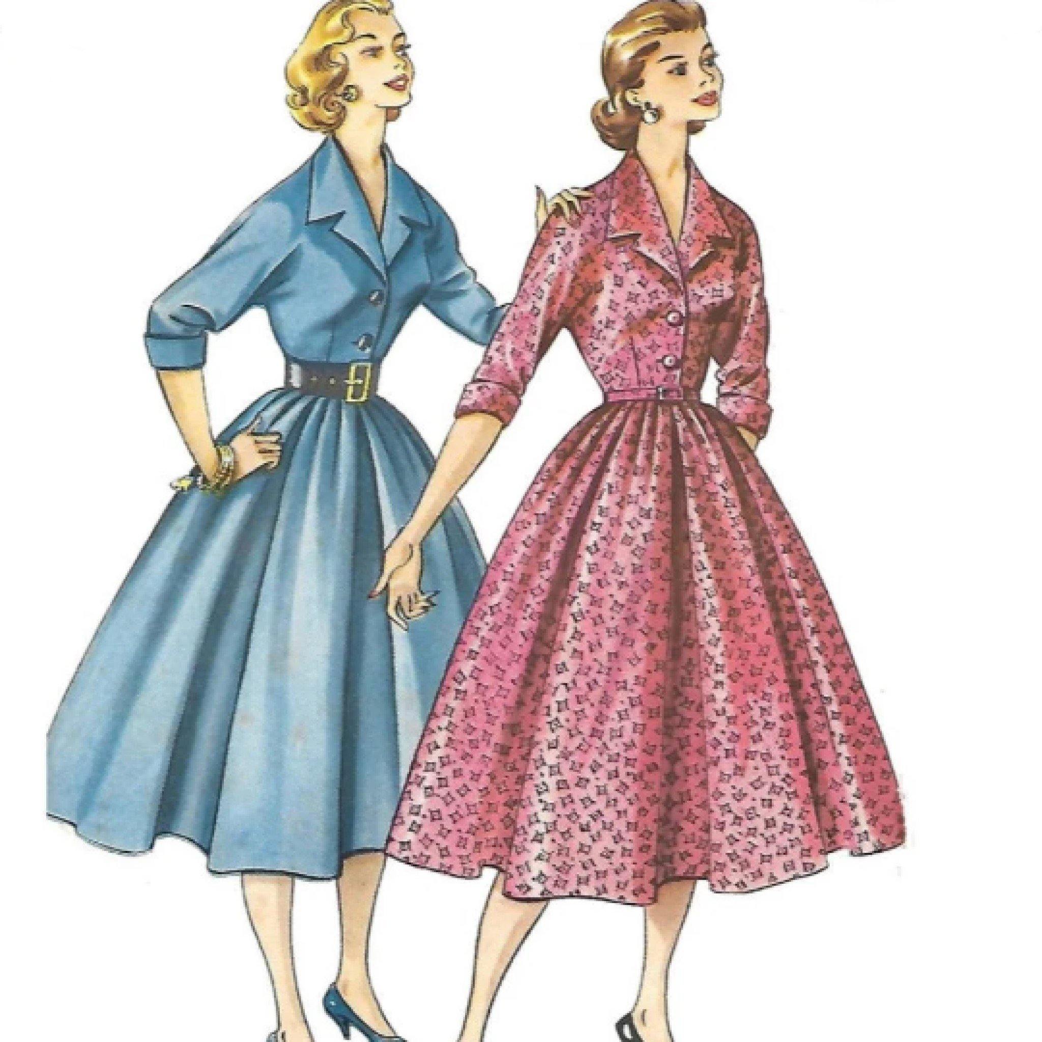 PDF - 1950s Pattern, Raglan Swing Dress 'Easy to Make'