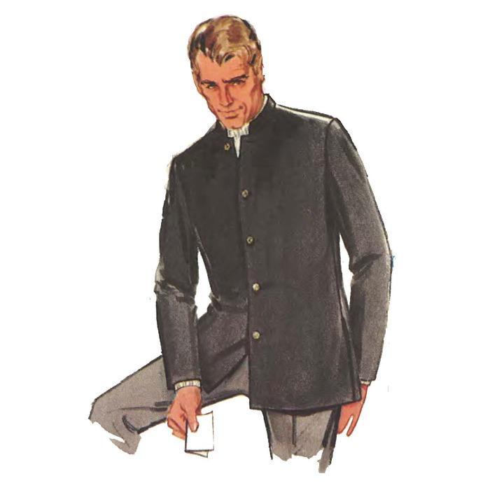 Man wearing 1960s nehru jacket
