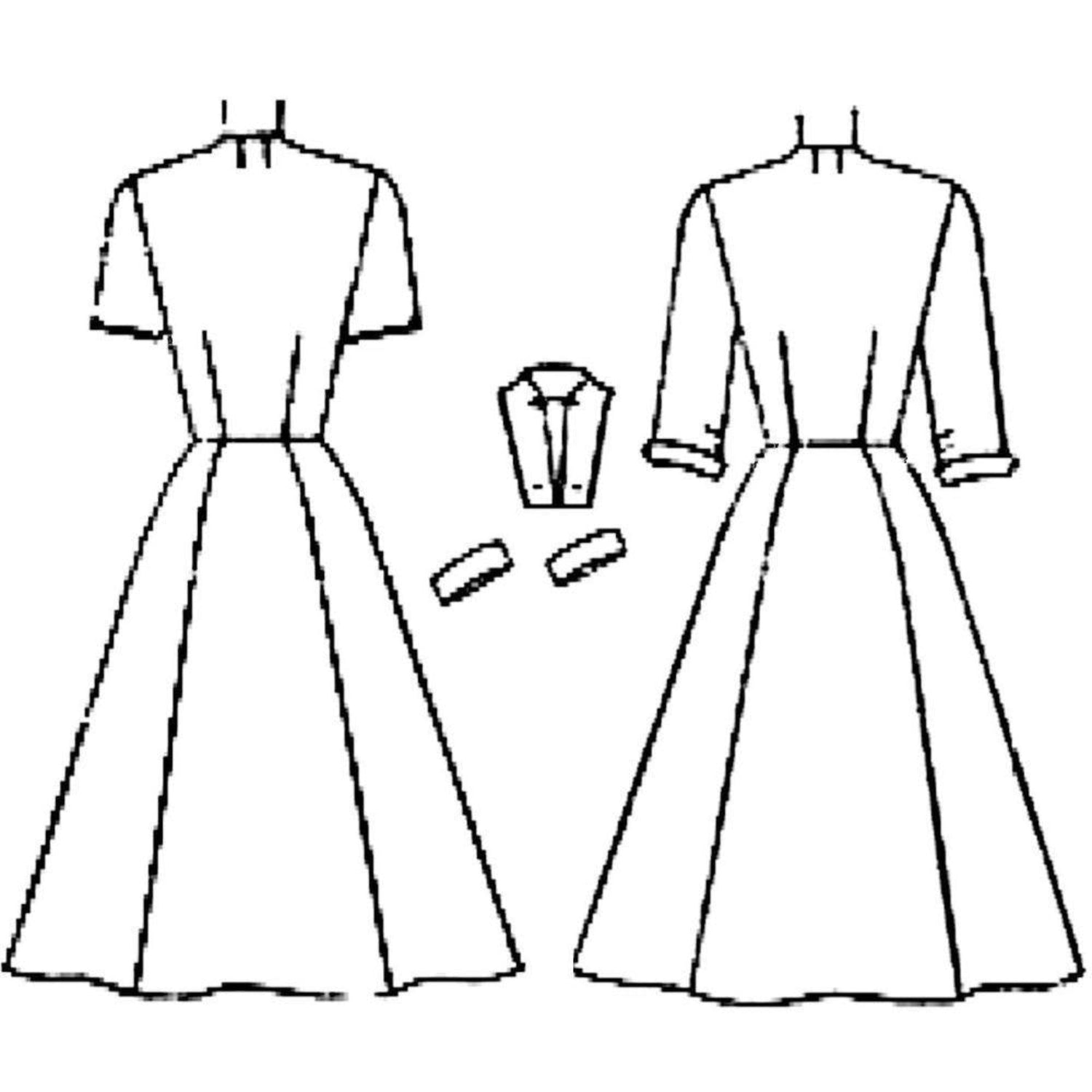 line drawing of a dress