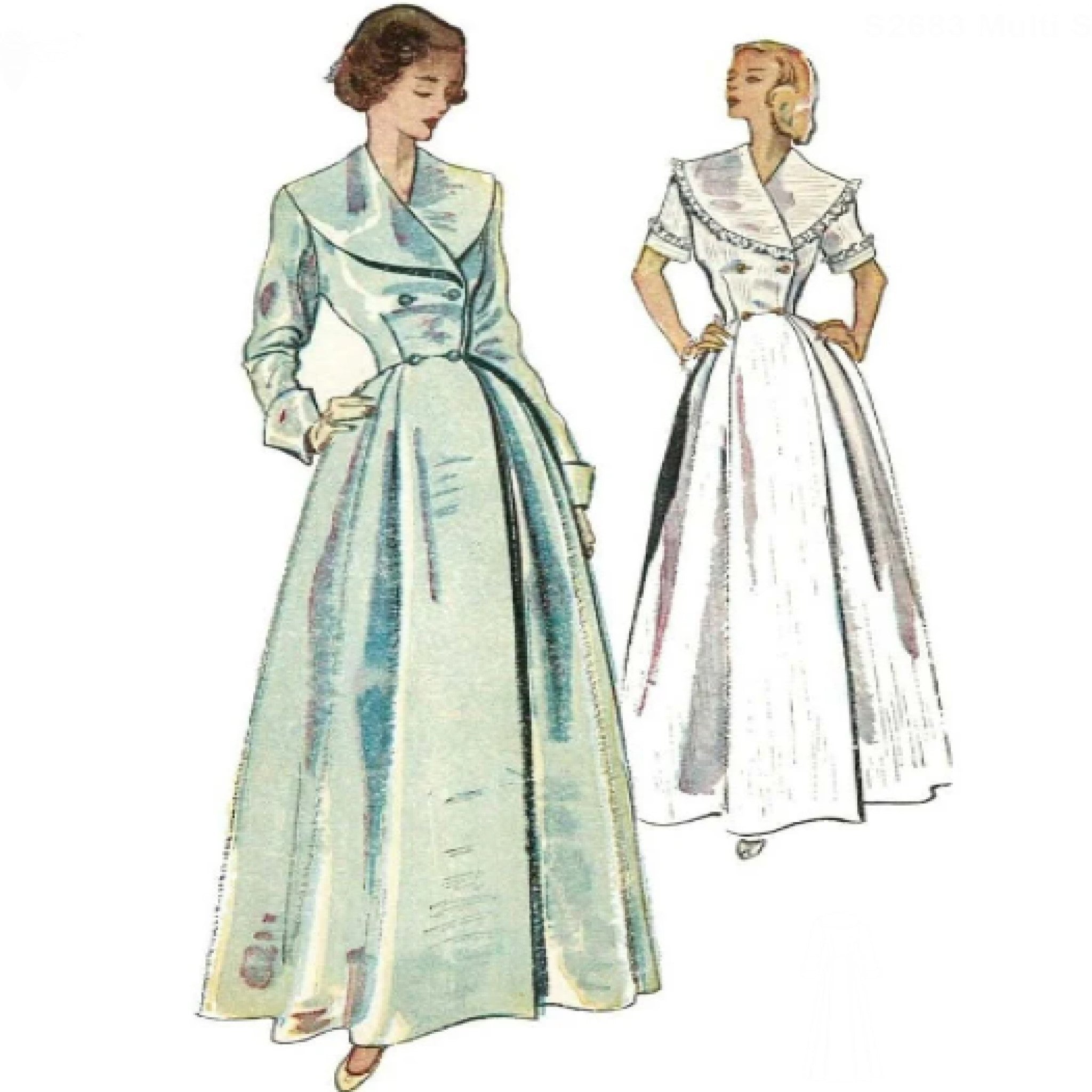 Vintage Sewing Patterns: Lounge-wear, House Coats & Robes – Vintage ...