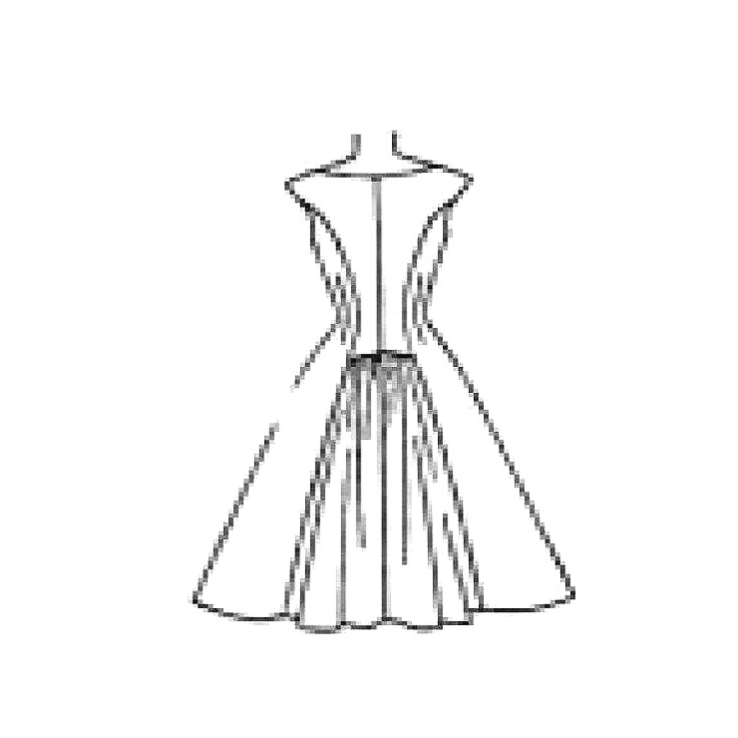 Line drawing of dress