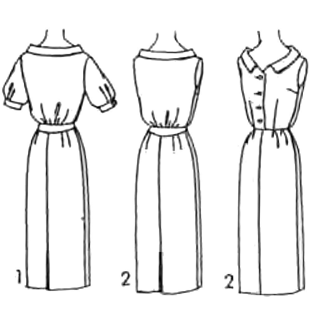 Line drawing of dresses