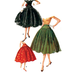 1950s Pattern, Full Circle Swing Skirt, Rockabilly - Waist 27