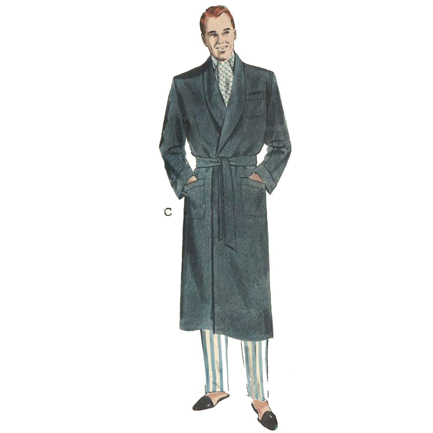 Man wearing dressing gown