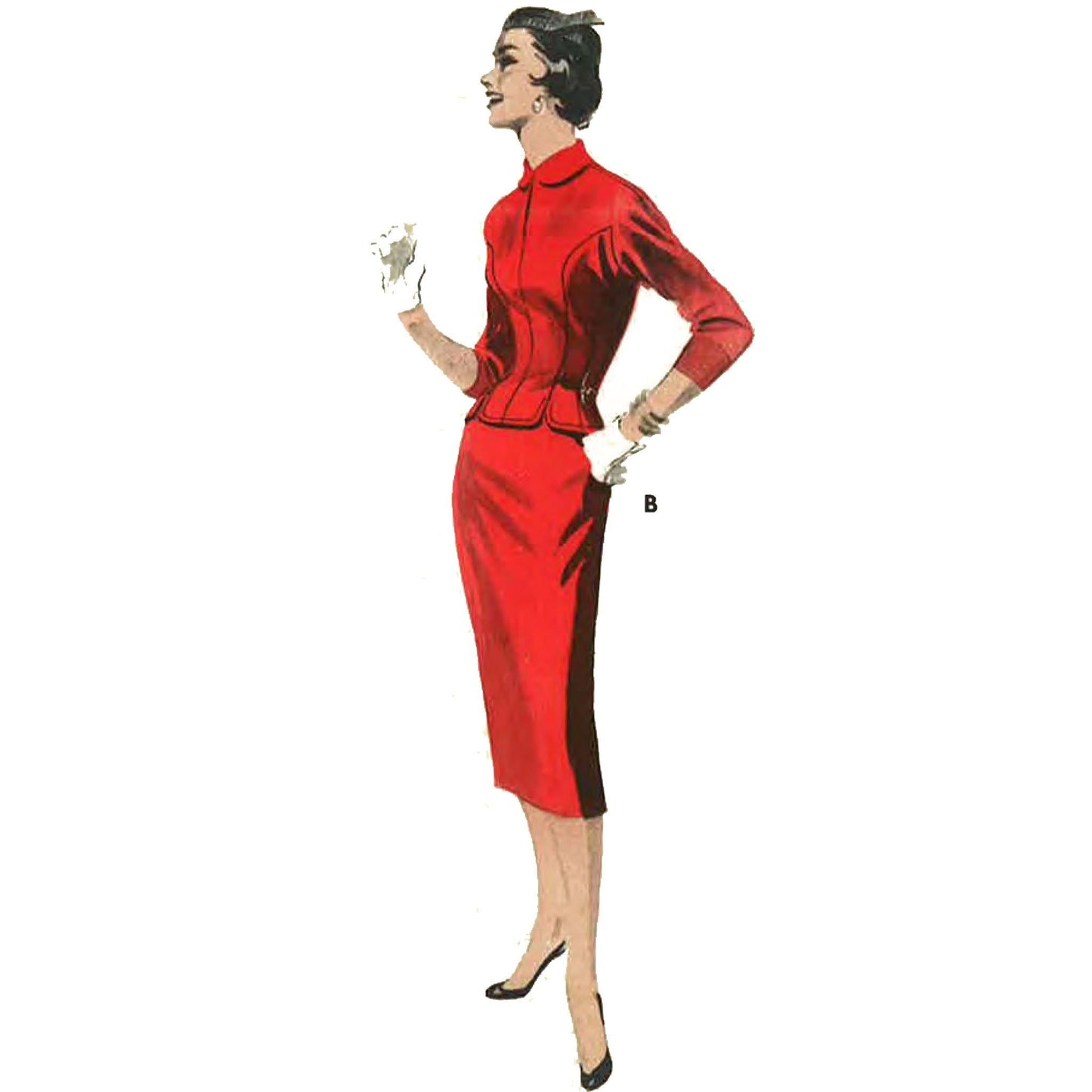 Woman wearing a two piece dress