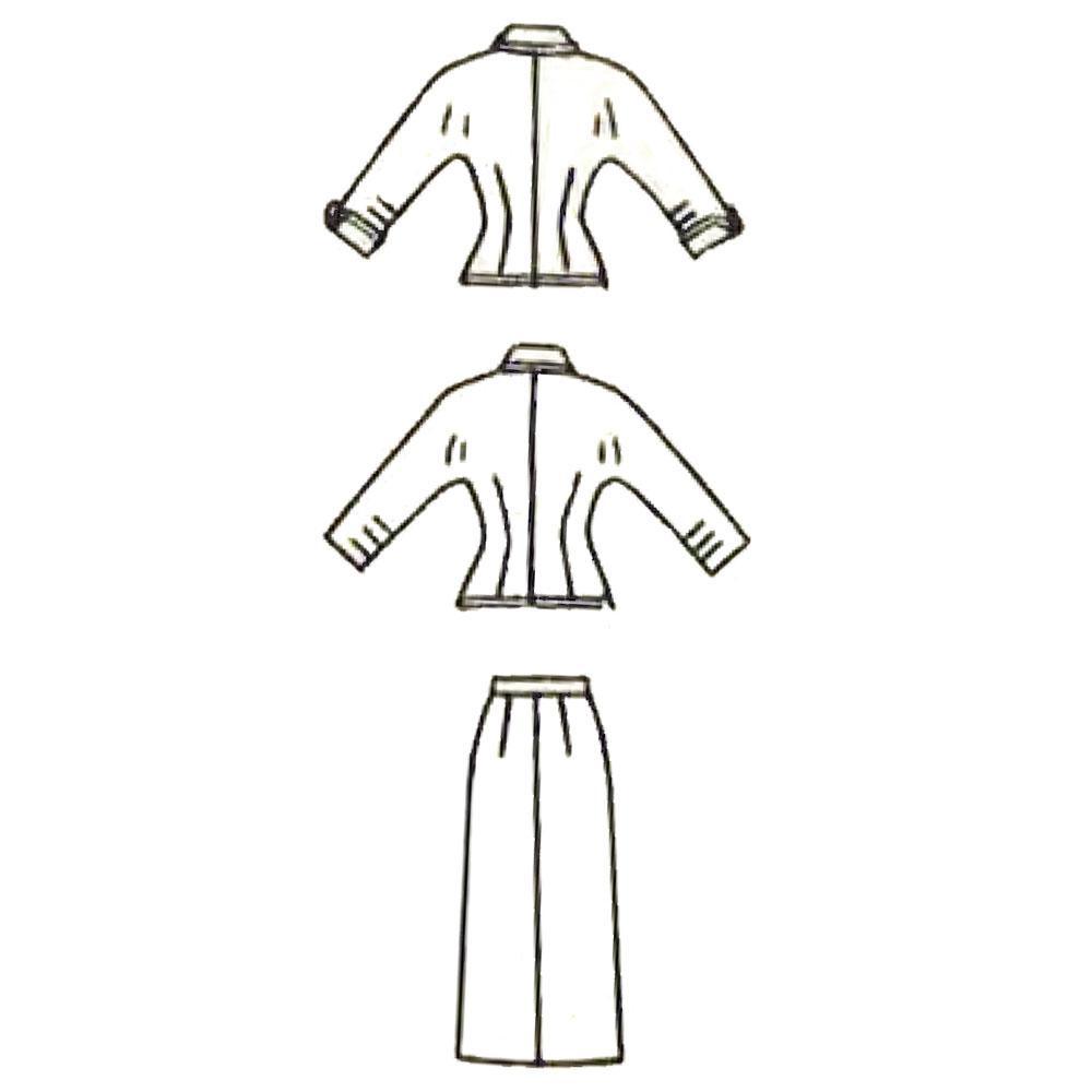 Line drawing of two-piece dress