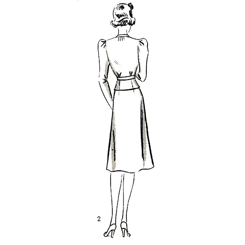 Model wearing 1930s three-piece suit made from Pictorial Review 9655 pattern