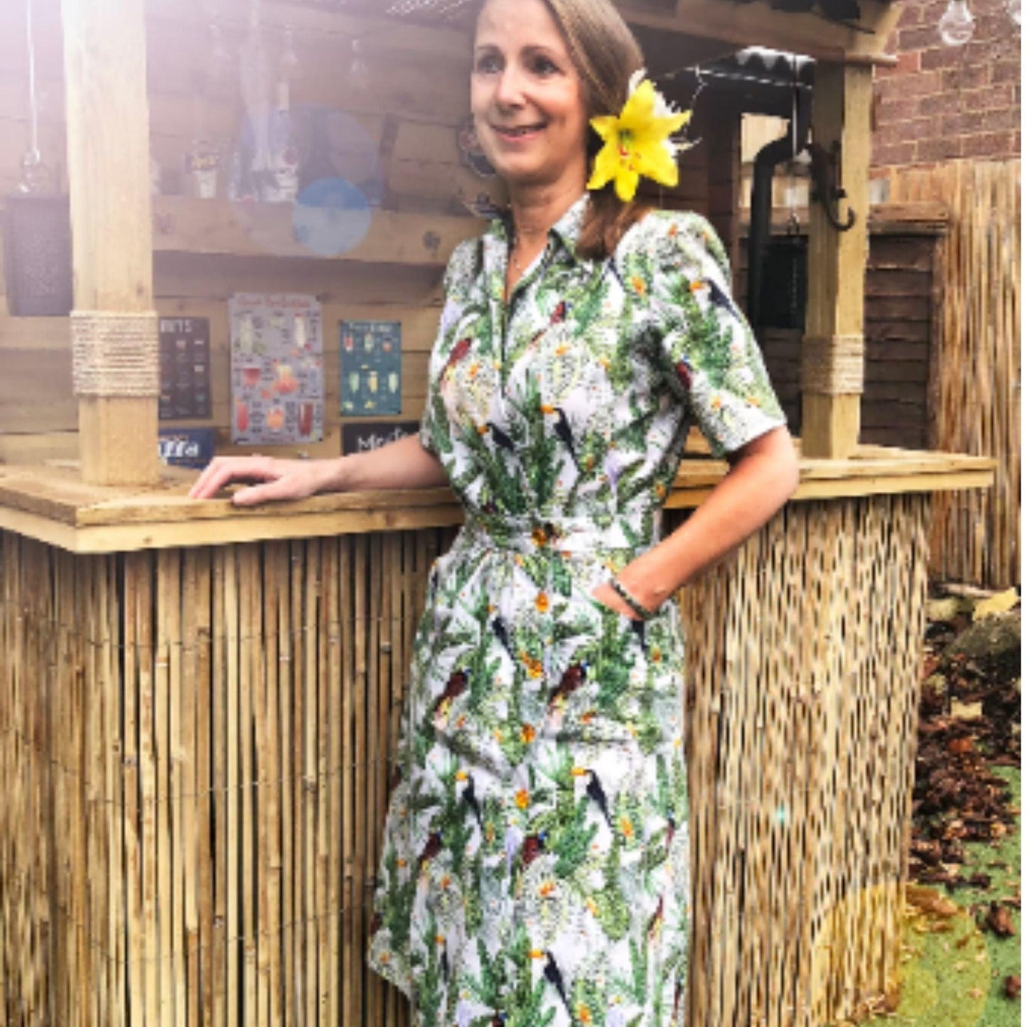 Patrón vintage de los años 40, bata de casa, bata, bata, vestido - Busto 32" (81,3 cm)