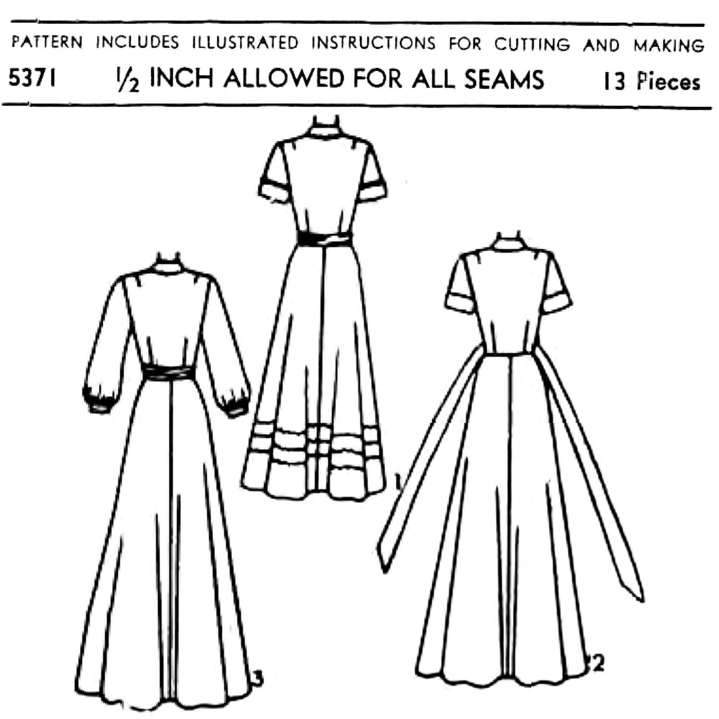 Line drawing of a nightgown
