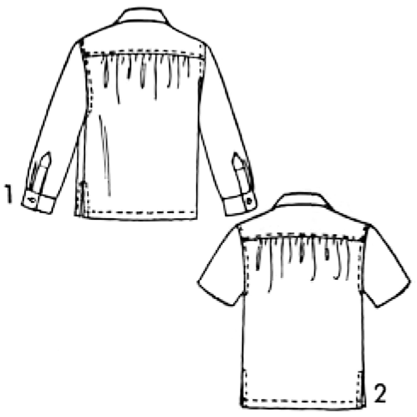 Line drawing of a shirt