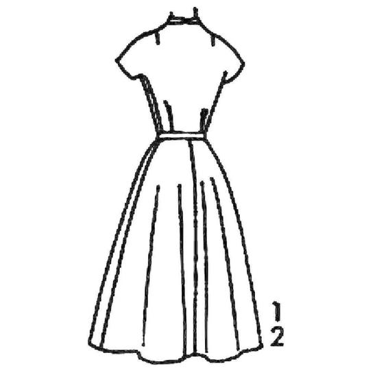 1950s Starlet Dress Sewing Pattern: Bolero-Style Fit & Flare Dress- Bust 39” (99cm) main image 1