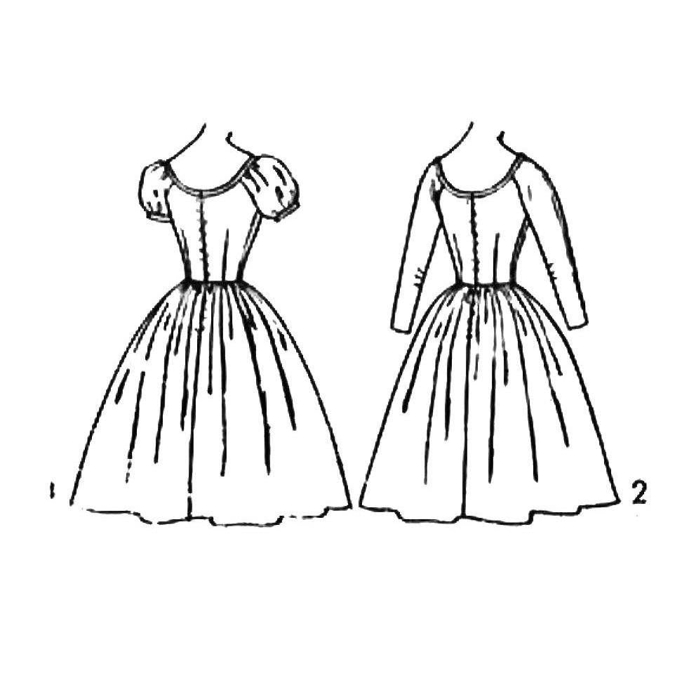 Line drawing of a dress