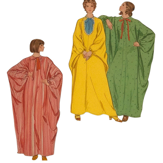 Three people wearing colorful robes on a white background