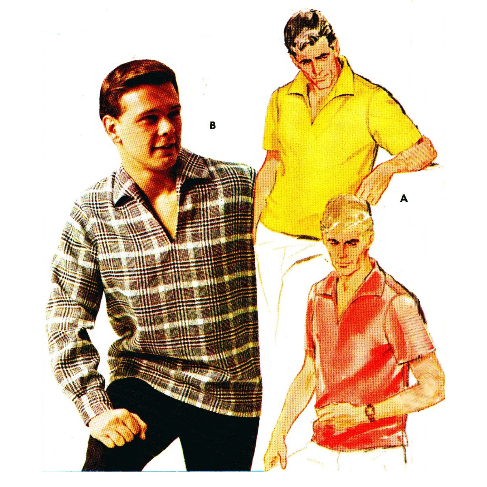 1950s Sewing pattern, Over-shirt - Chest: 38”-40” (96.5cm -101.6cm ...