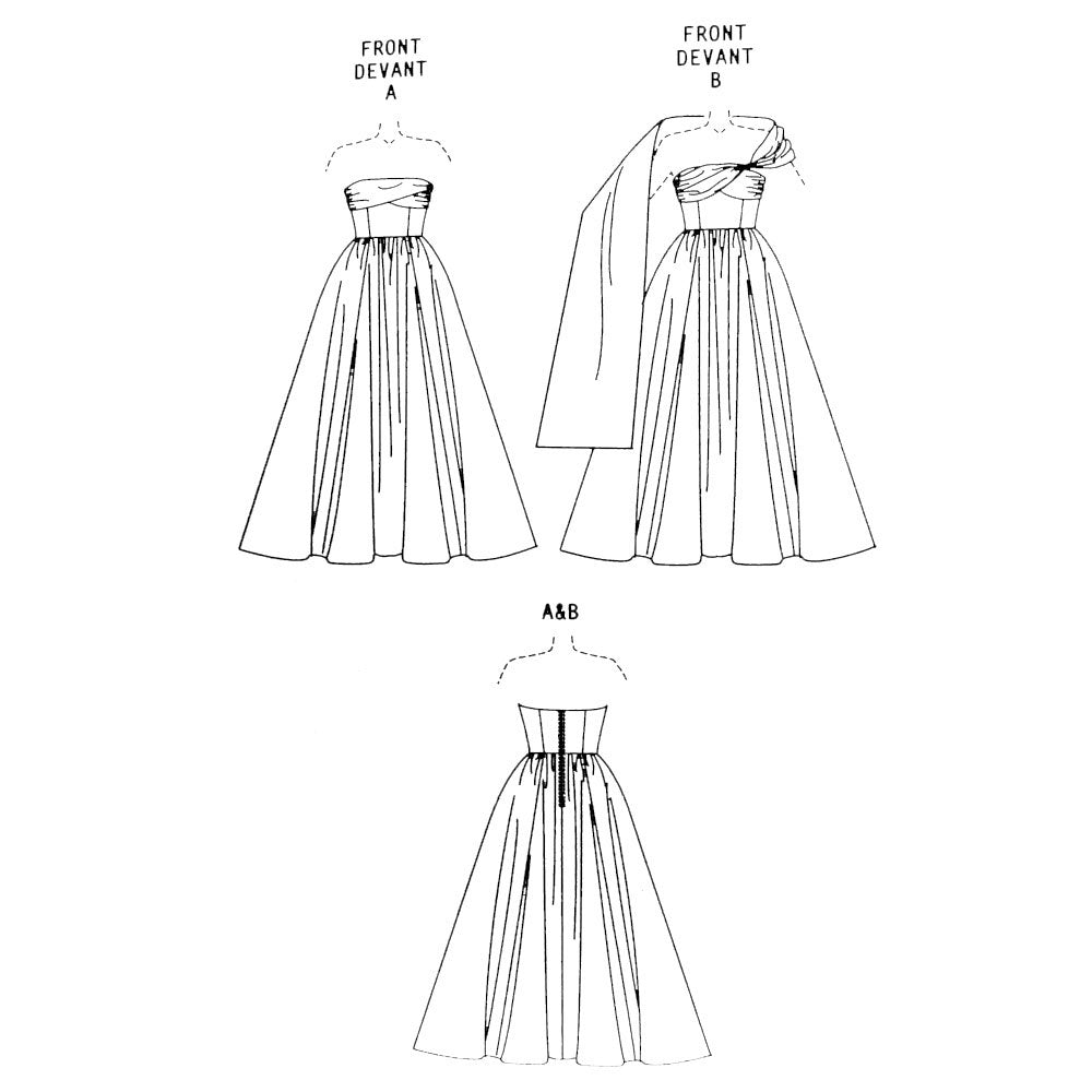 Line Drawing for Dress