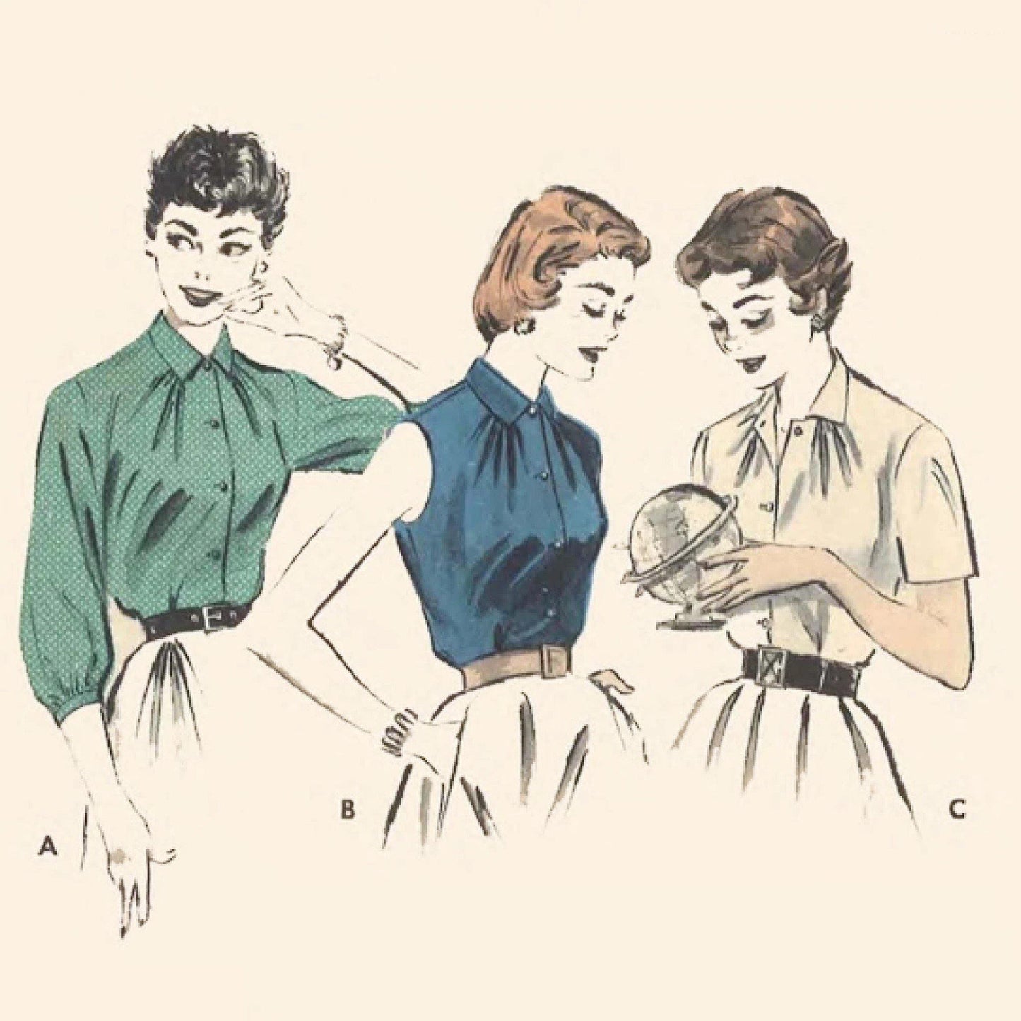 Women wearing blouses