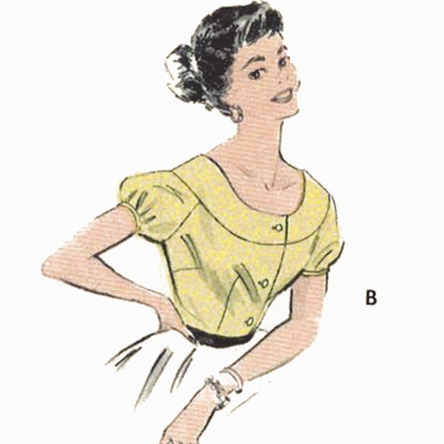 Woman wearing a blouse