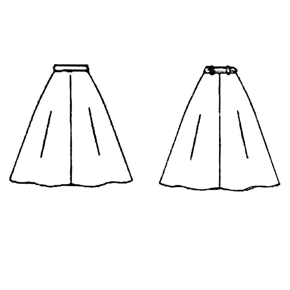 Line drawing of skirt.