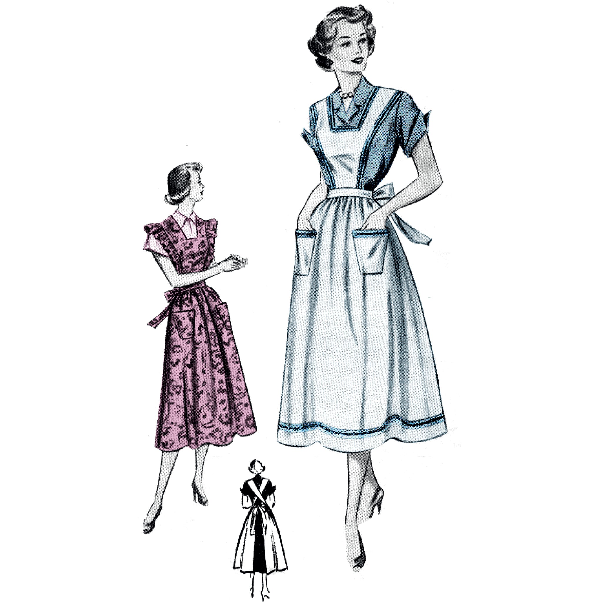 1940s Sewing Pattern, Apron Bust 38” (97cm)Bust 38” (97cm