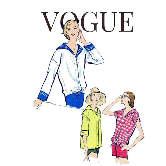 Illustration of three women in vintage beachwear on a white background