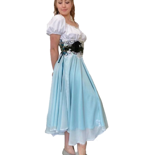 Vintage 1950'er-mønster – kjole i ét stykke, sommerhuskerne, bondestil – flere størrelser