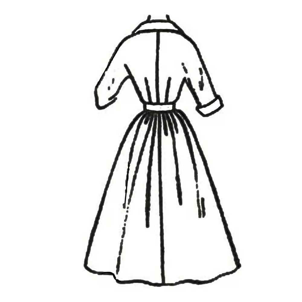 PDF - Padrão Vintage dos anos 1950 - Vestido - Busto 34” (86,4cm) - Descarregar