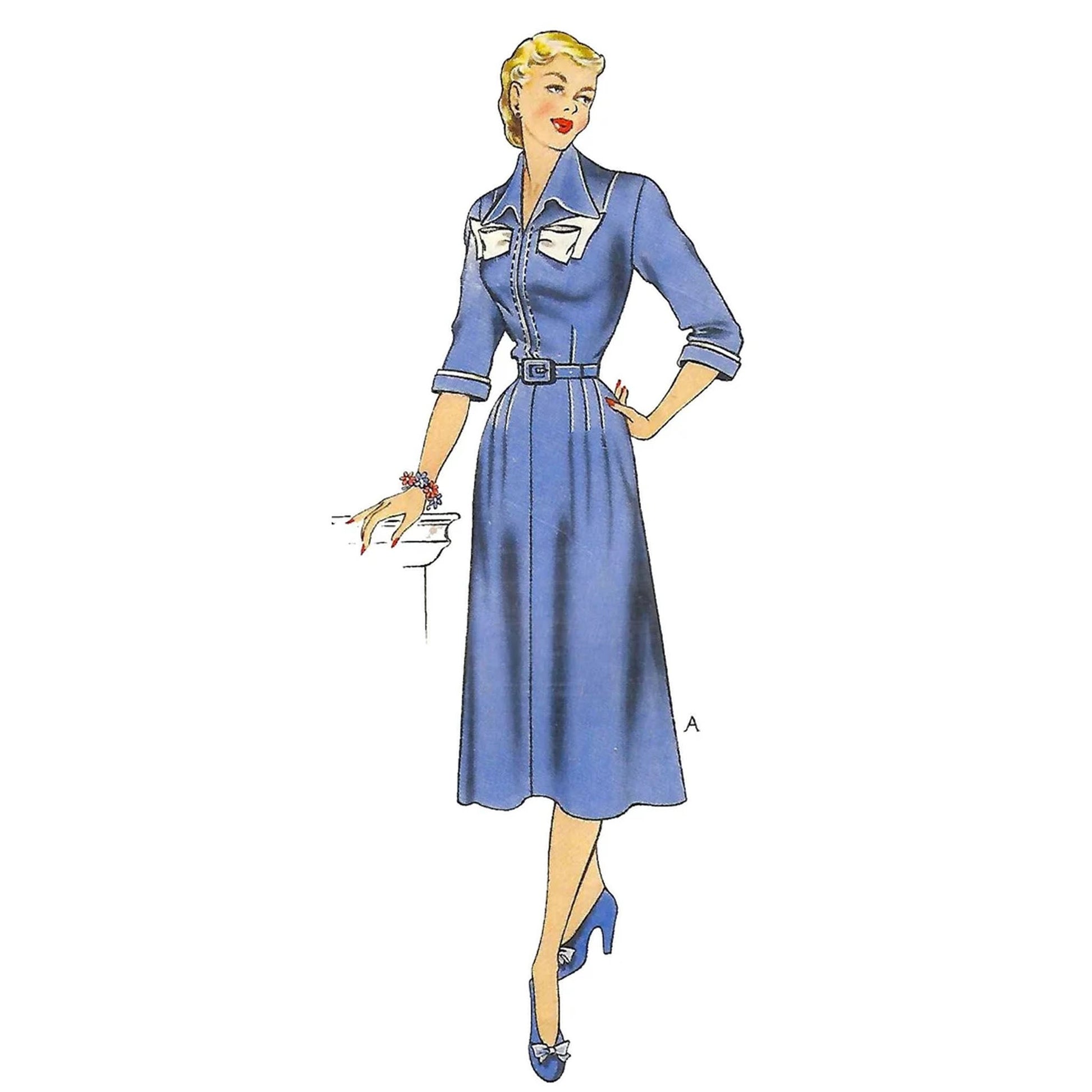 1940s midi dress Miusol Women's 1940s Retro 3/4 Sleeve Tie Waist Pencil Midi Dress