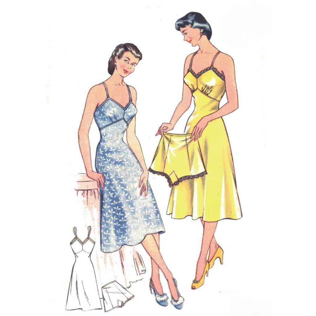 Vintage 1940s Pattern – Slip & Knickers - Bust 38” (96.5cm)