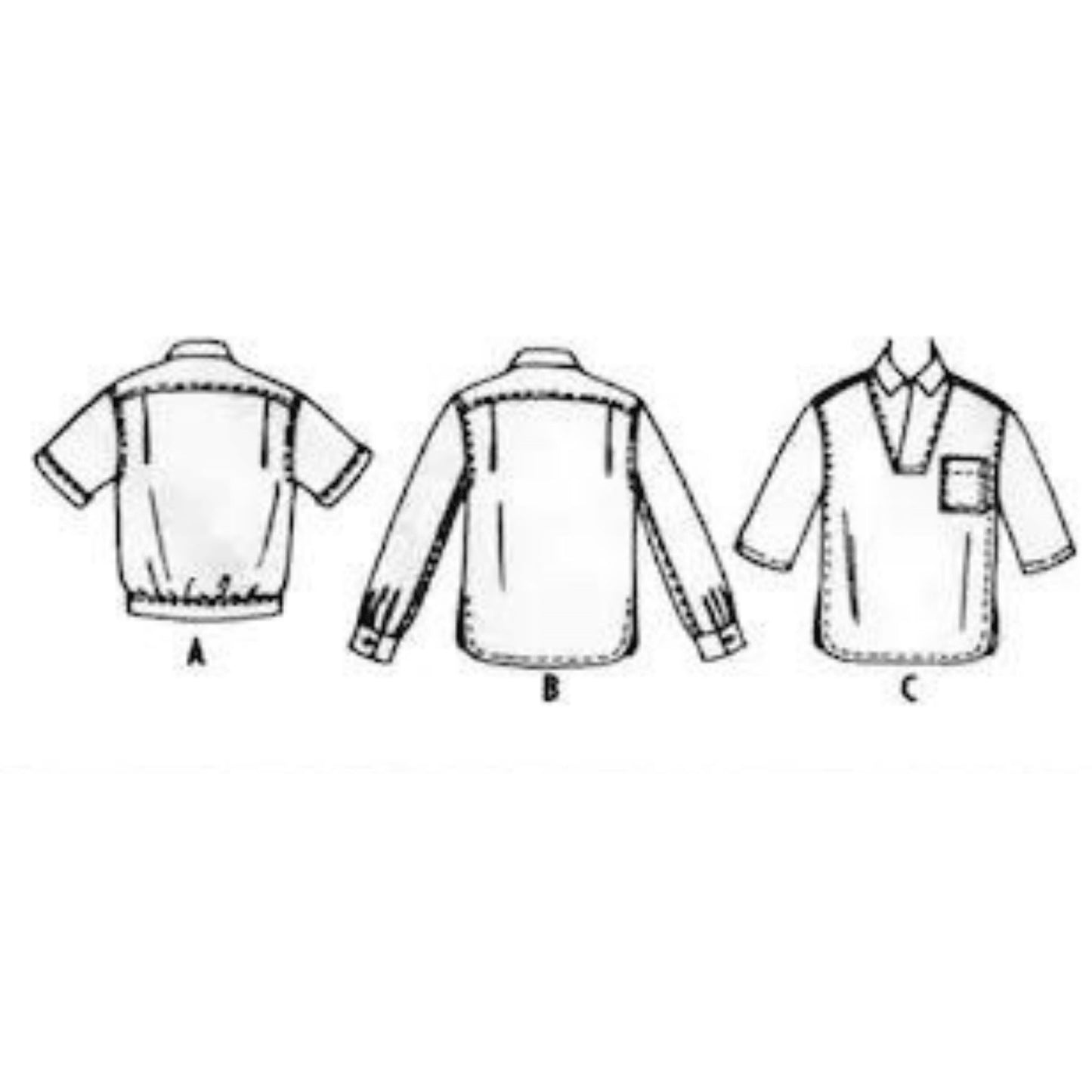 Line drawing of a shirt