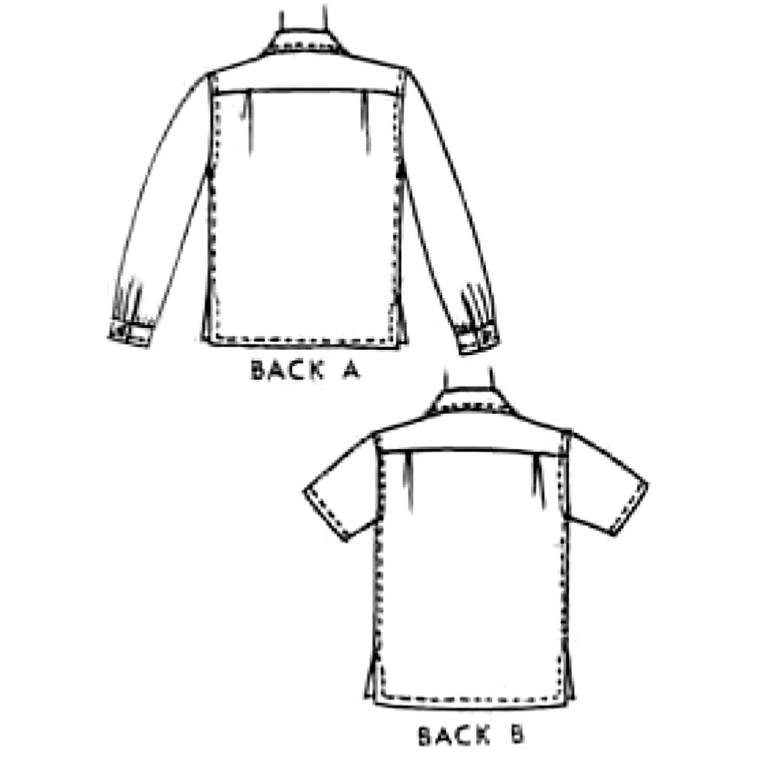 Line drawing of shirts