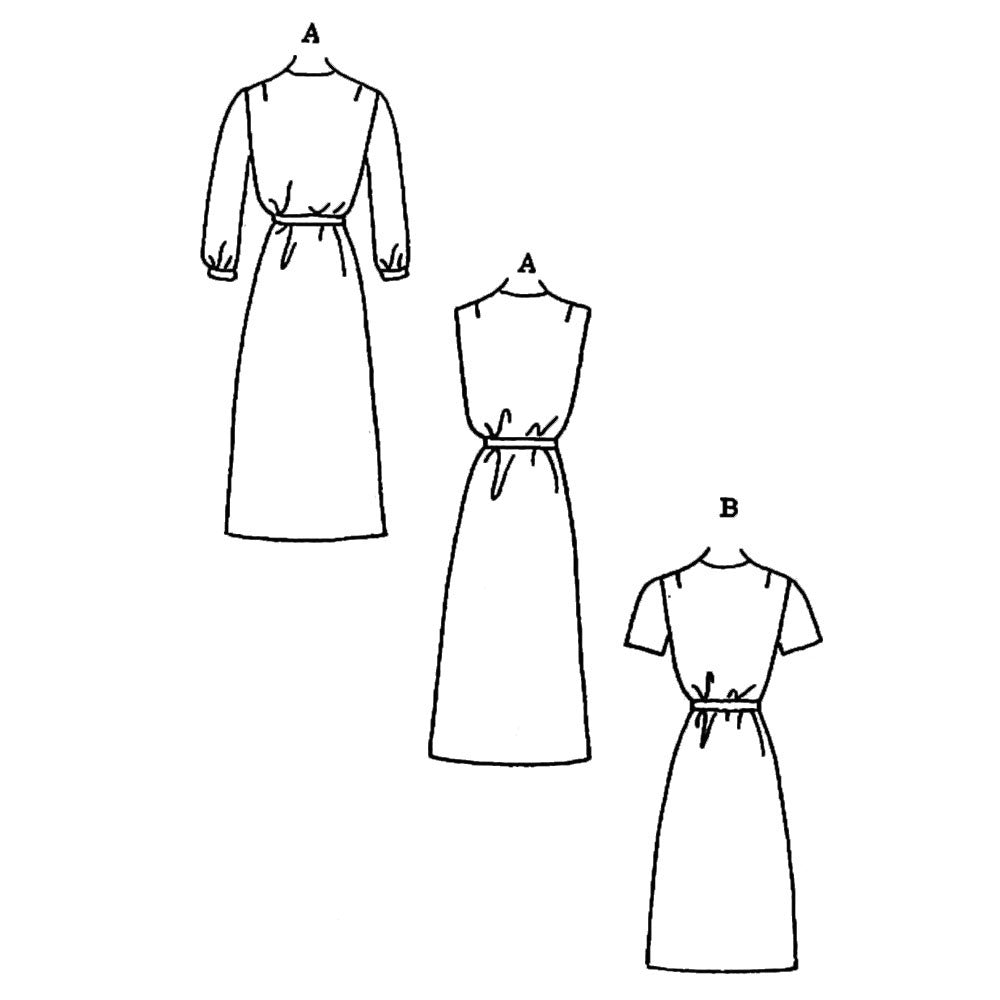 Line drawings of dress