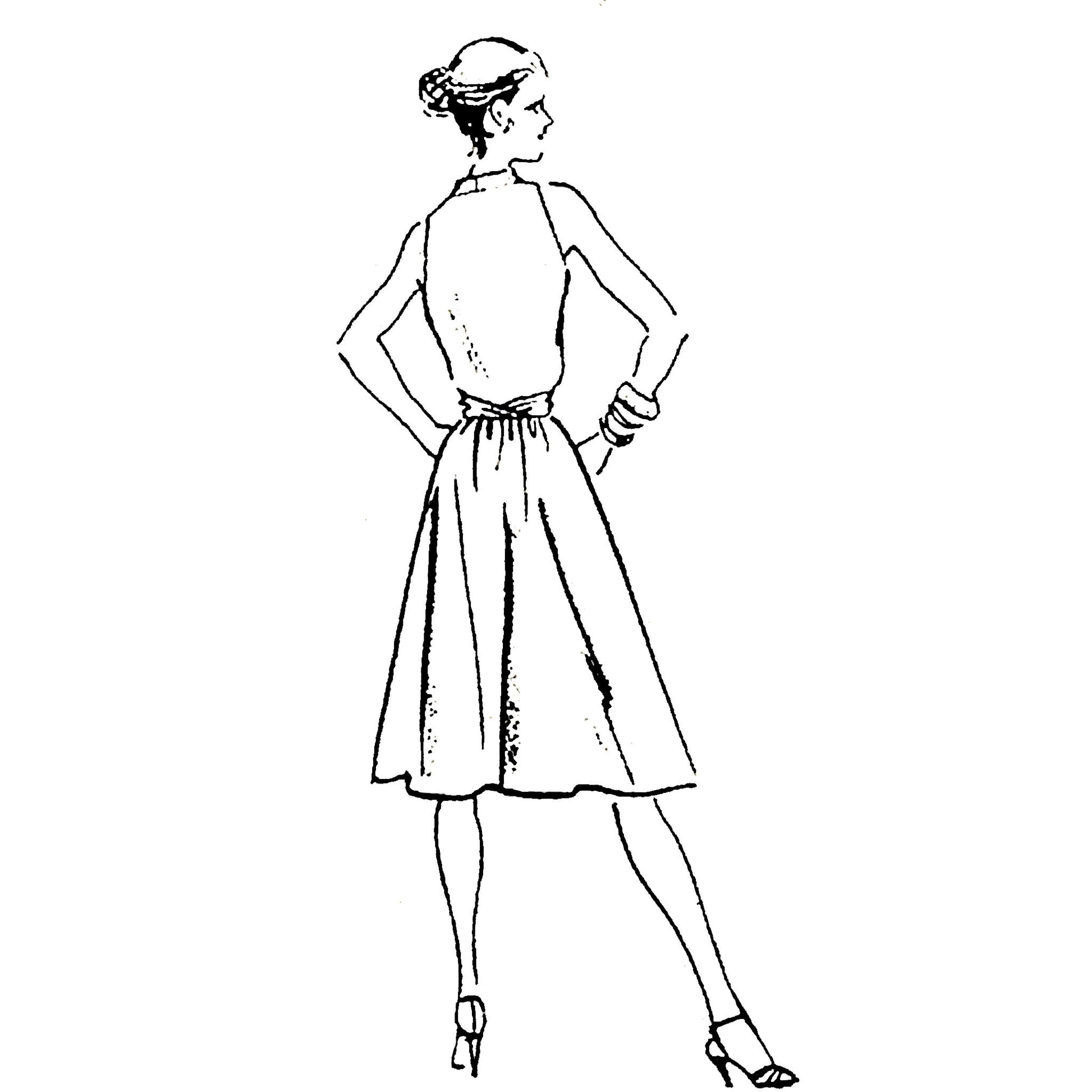 Line drawing of a dress