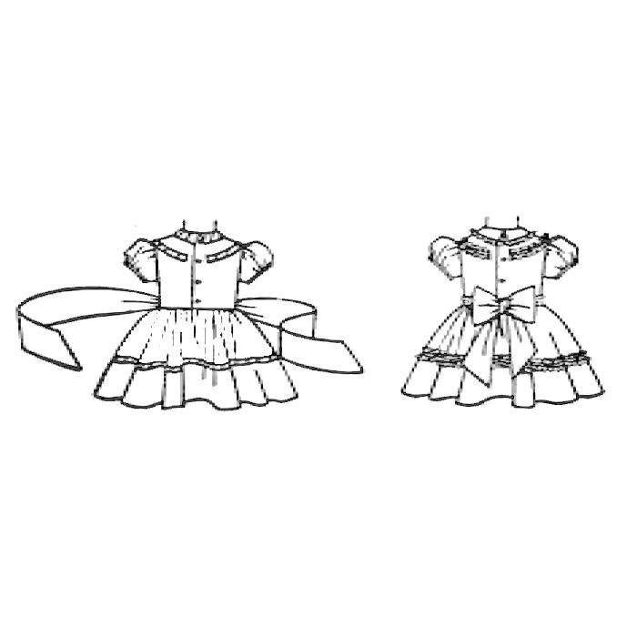 Line drawing of dresses