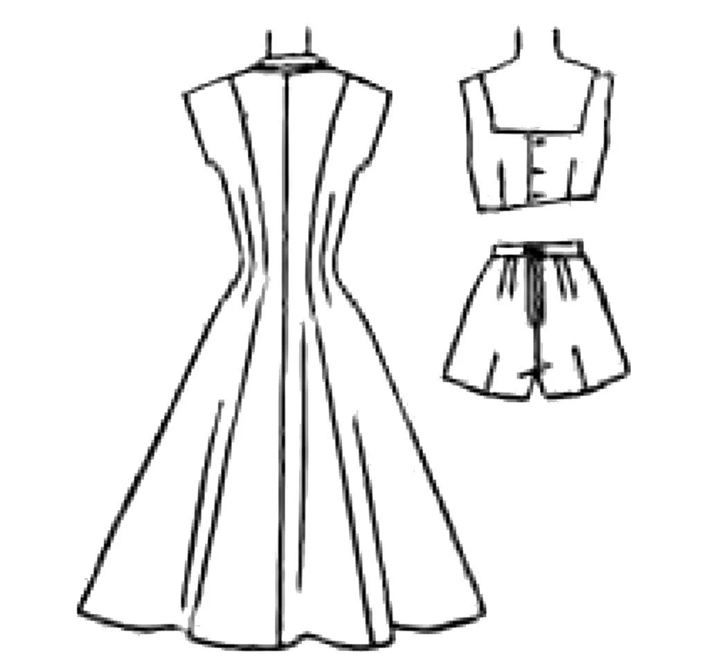 Line drawing of a dress