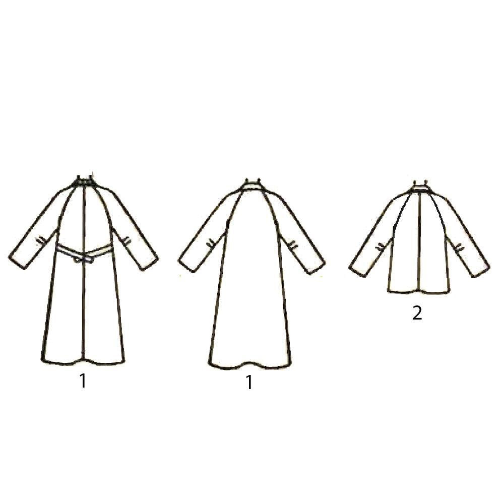 Line drawing of coats