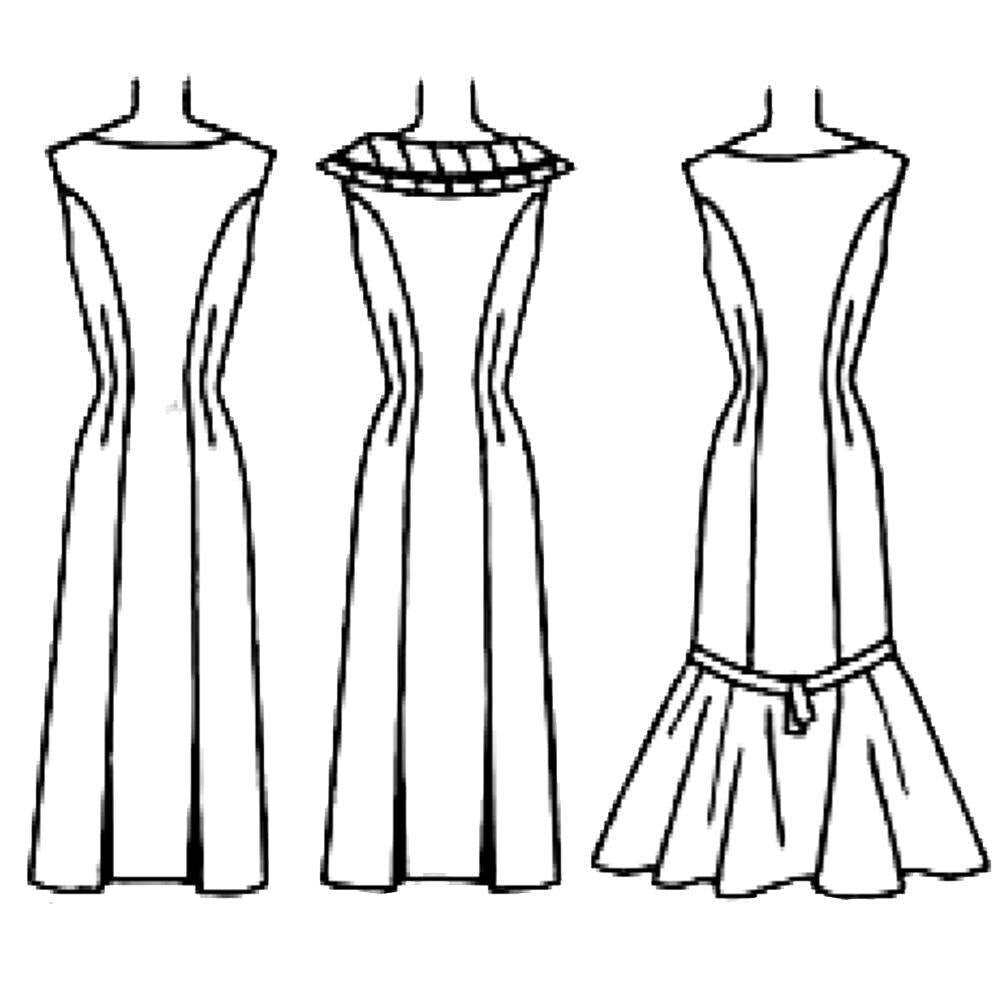 Line drawing for dresses