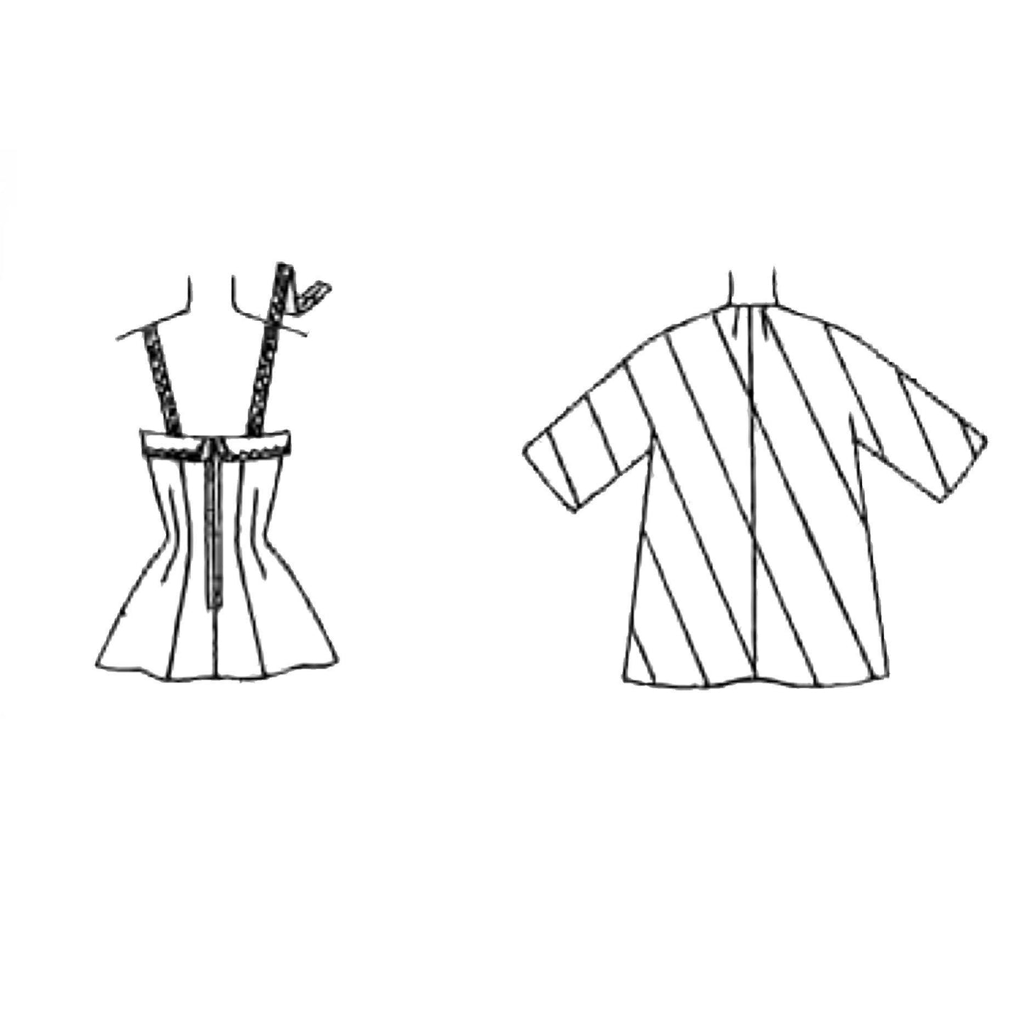 back view of a beachwear pattern
